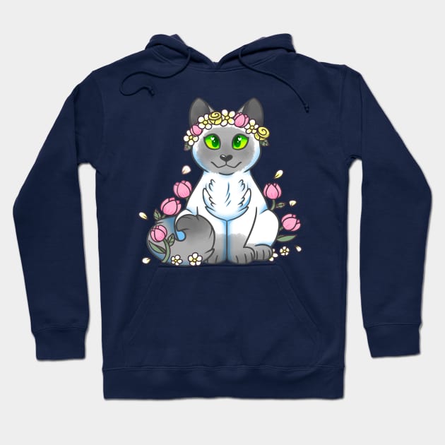 Flower Crown Kitty Hoodie by leashonlife